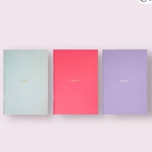 New Kate Spade Colorblock Triple Notebook Set